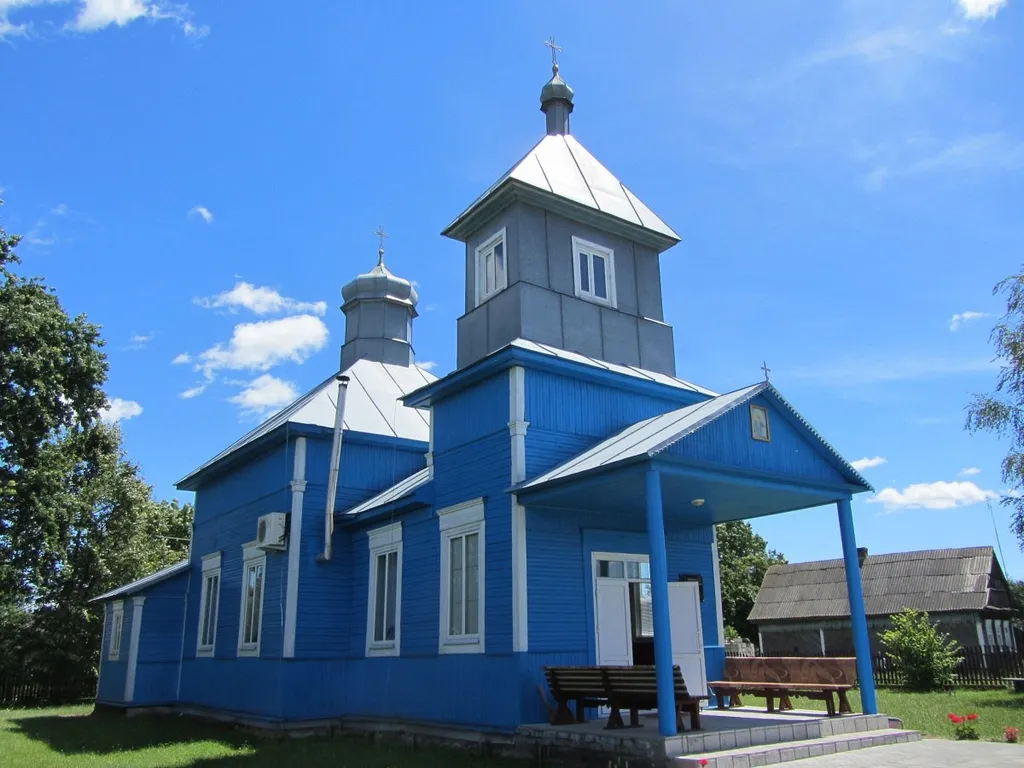 Saint John the Evangelist orthodox church, Siemihoscičy, Belarus. Built in 1913