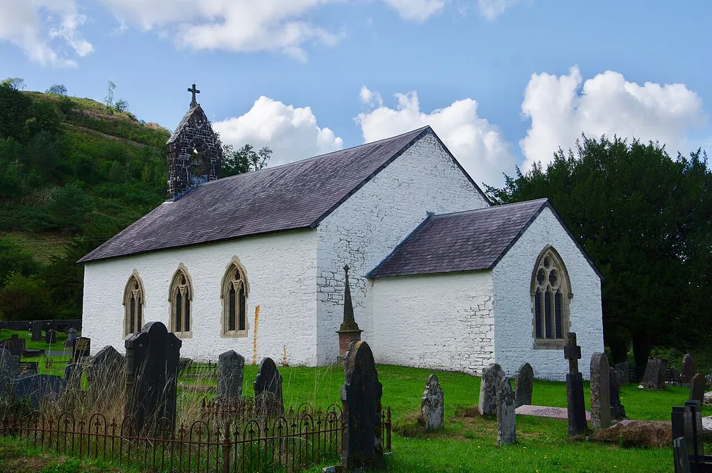Built from stone robbed from the nearby Abbey Carmarthenshire, Wales