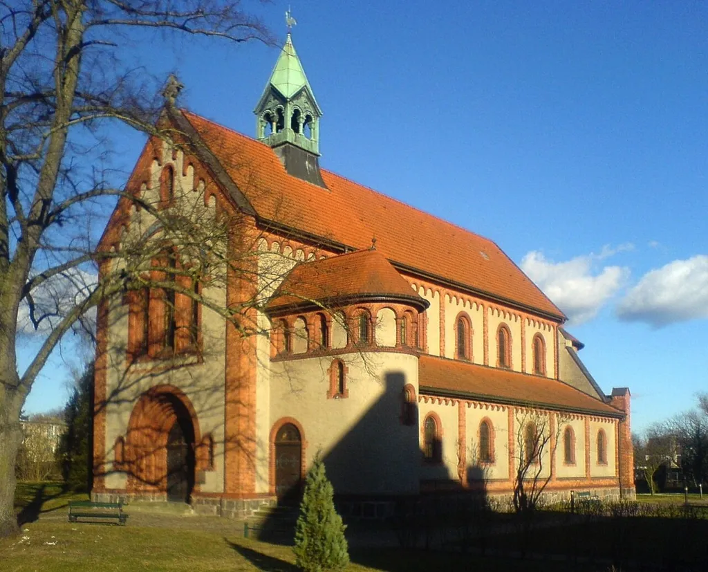Salvator Parish Church at Anklam, Germany; exterior view from S-W