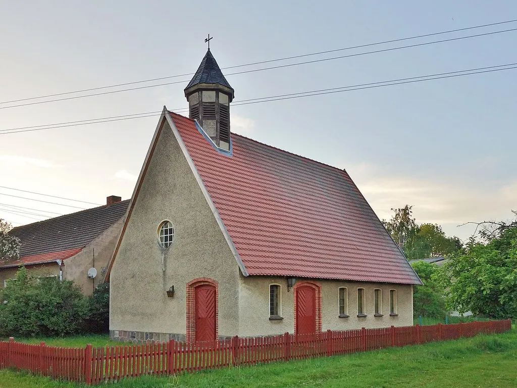South-eastern view of the church in Tangendorf , Groß Pankow municipality, Prignitz district, Brandenburg state, Germany