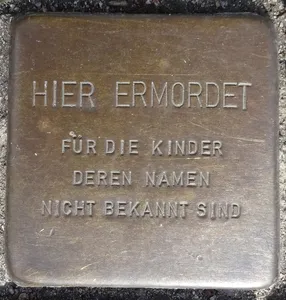 Stolperstein dedicated to the unknown children of Kinderkrankenhaus Rothenburgsort