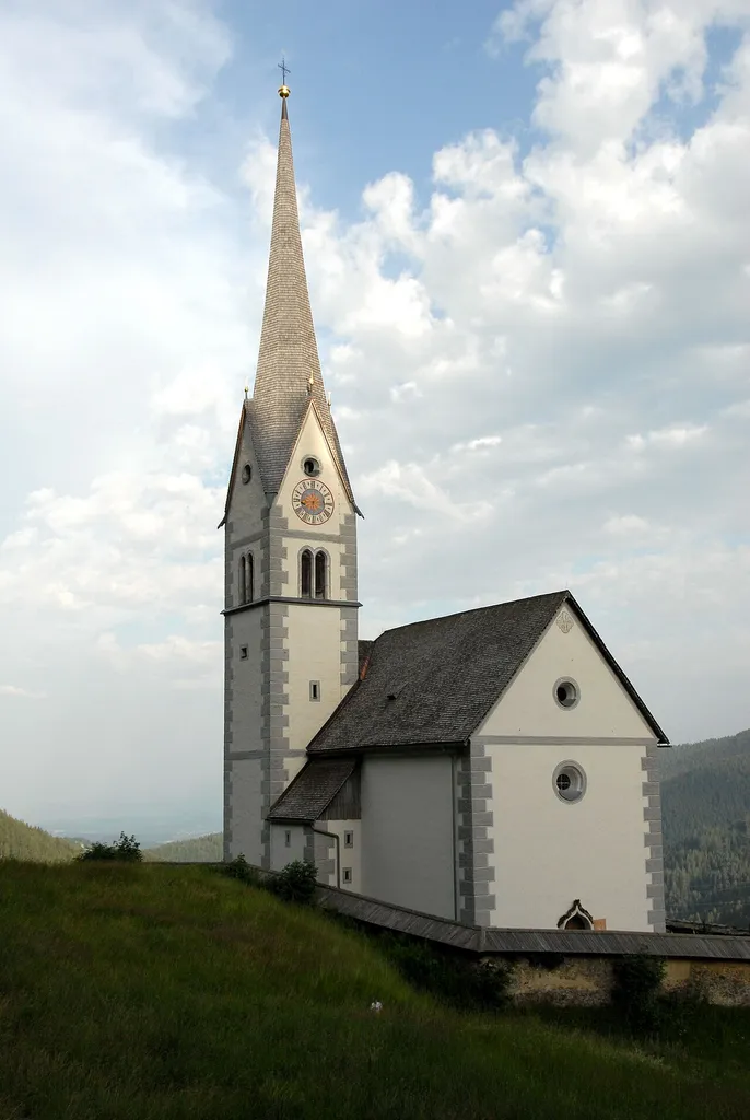 Parish church Saint Rupert and Virgilius at Ausserteuchen, municipality Himmelberg, district Feldkirchen, Carinthia / Austria / EU