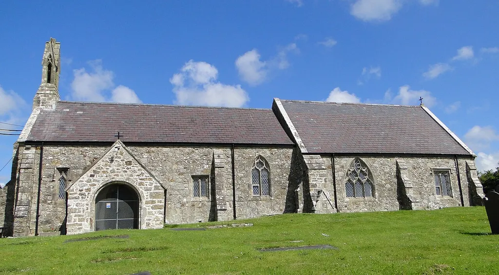 The south side of St Cristiolus's Church, Llangristiolus
