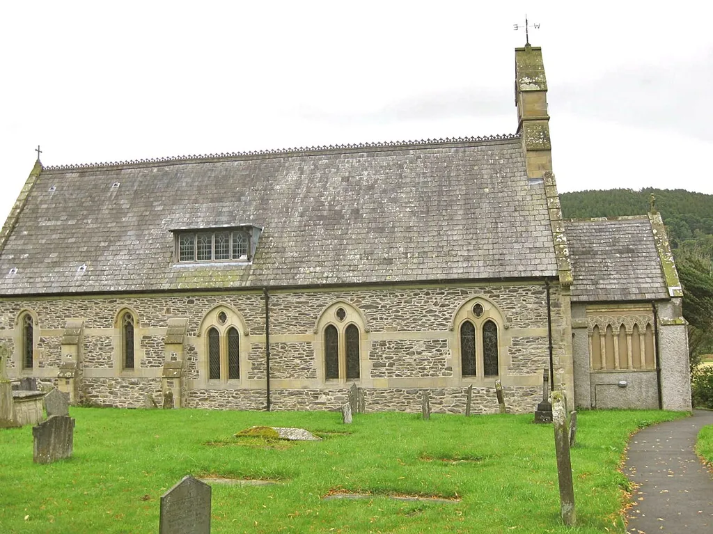 St Cedwyn, Llangedwyn. Church from N