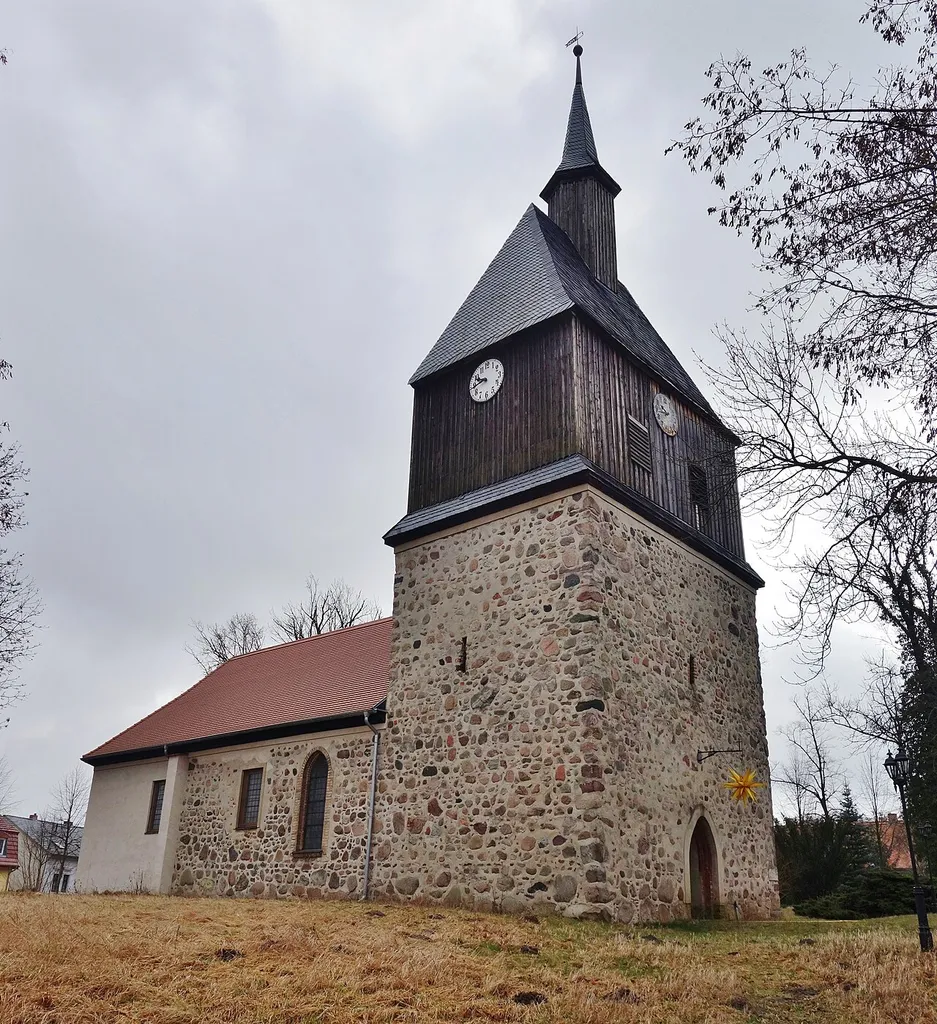North-western view of the church in Wandlitz, Wandlitz municipality, Barnim district, Brandenburg state, Deutschland.