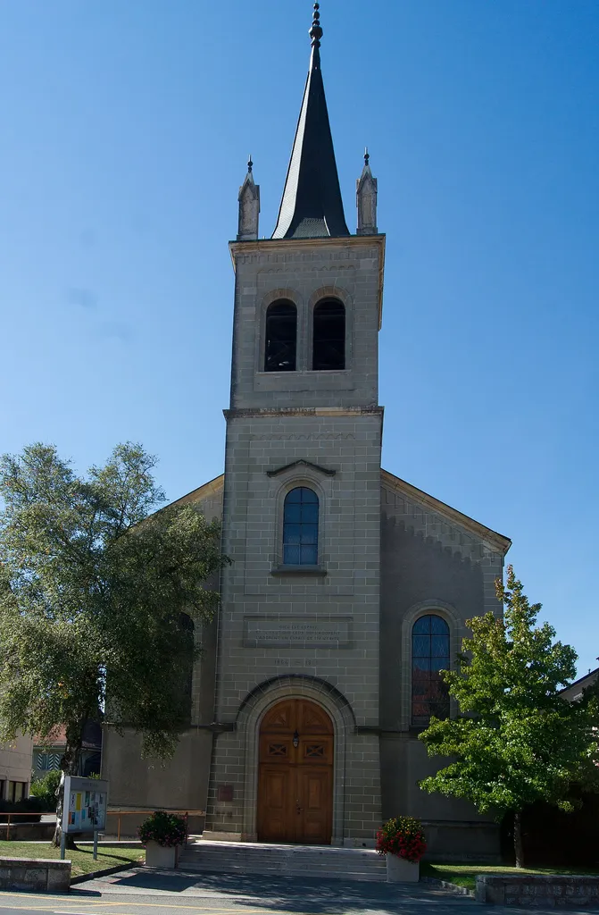 Temple d'Echallens, canton de Vaud, Suisse.