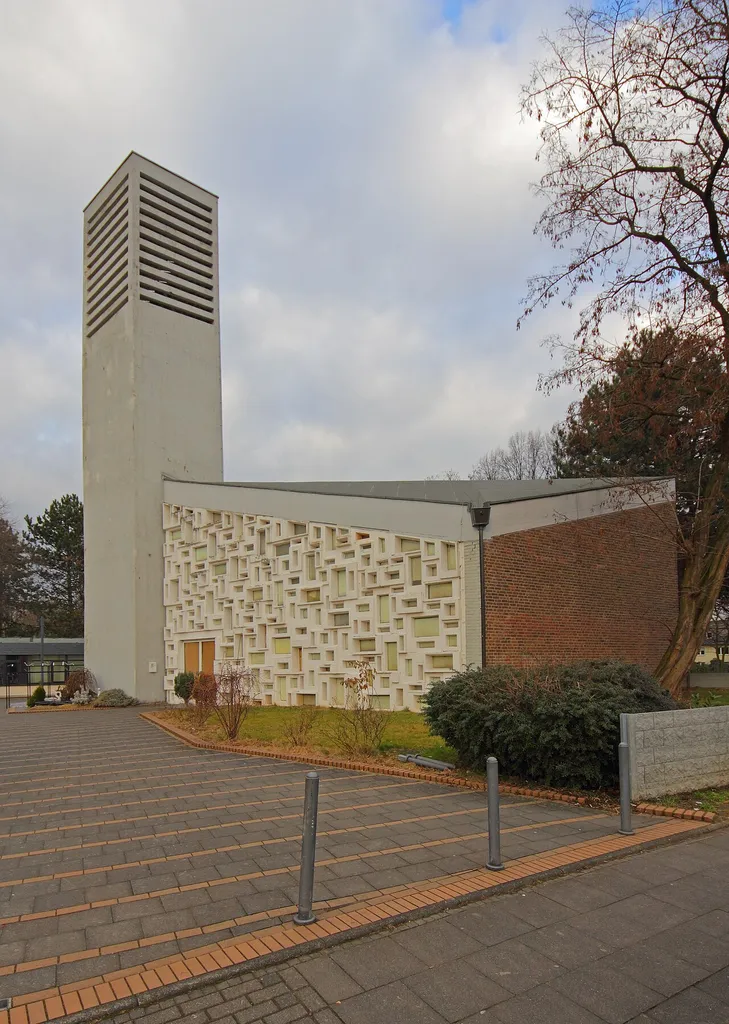 Evangelist St. Mark church (today defunct, and used by a cult) in Leverkusen-Wiesdorf