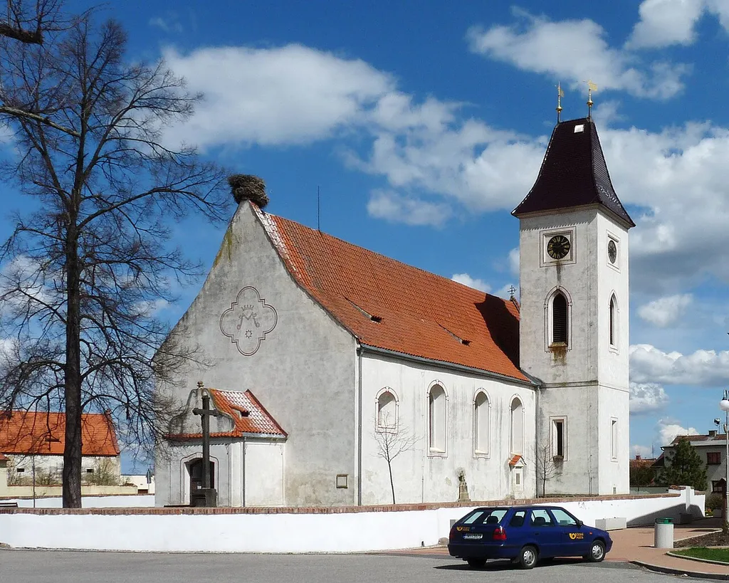 Church of the Assumption in the village of Dubné, České Budějovice, Czech Republic.