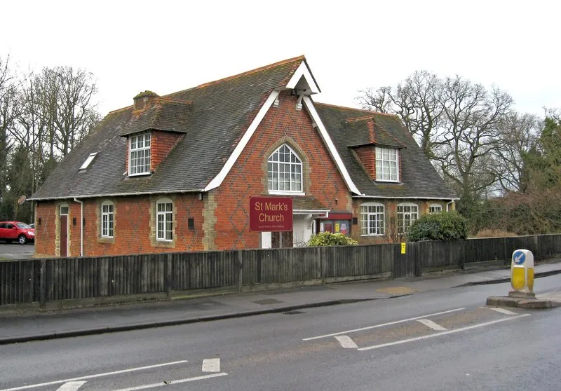 St. Mark's Church, Westfield Road. The church is part of the Parish of Woking (St. Peter). The church was built in 1922. 1757839.