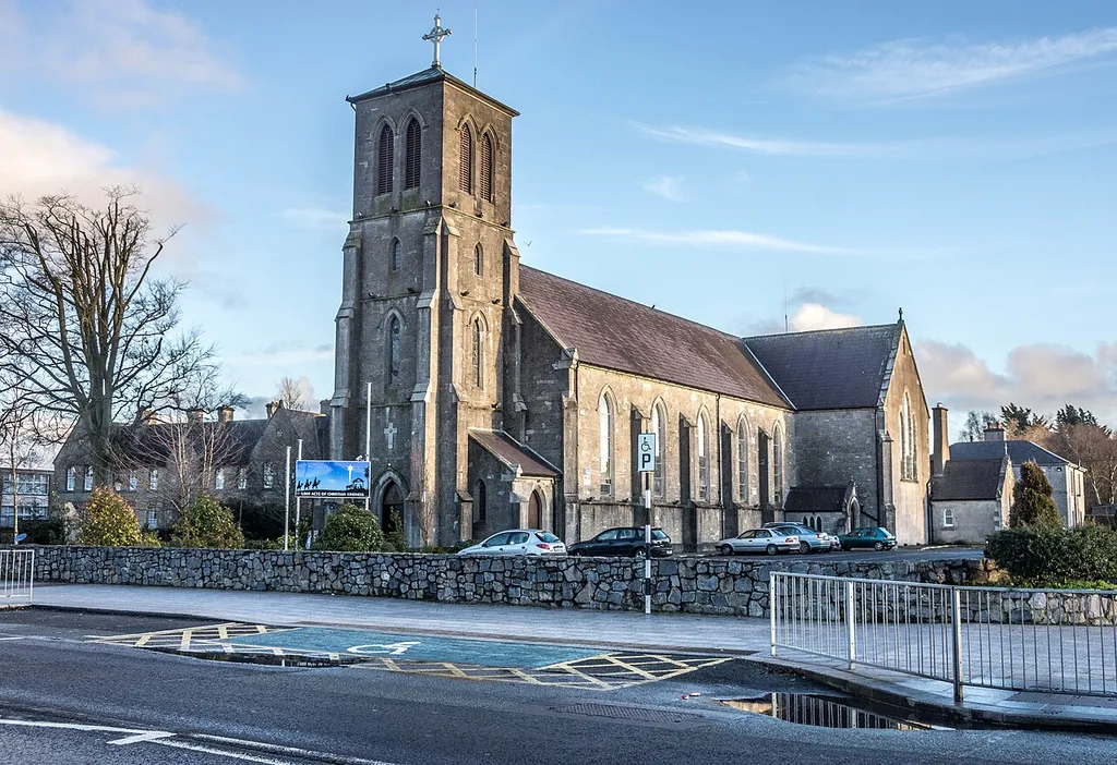 There are many churches in Newbridge and the town is home to a number of denominations. Newbridge is situated in St. Conleth's Parish in the Diocese of Kildare and Leighlin, and the parish has a total of three churches in the town: St Conleth's Parish Church (1852), Cill Mhuire (1983) and the Dominican St. Eustace's Church (1966). A Church of Ireland church (1828) is located in the Moorefield area of town, and is part of St. Patrick's Anglican Parish. Newbridge Sports Centre hosts the African faith group "The Kingdom of Heavenly Water, Fire and Mountains" and a Jehovah's Witness Kingdom Hall is located just outside the town, near Milltown. Open Arms Community Church is located within Newbridge Industrial Estate. Newbridge Bible Fellowship Church is located in the Roseberry section of the town.