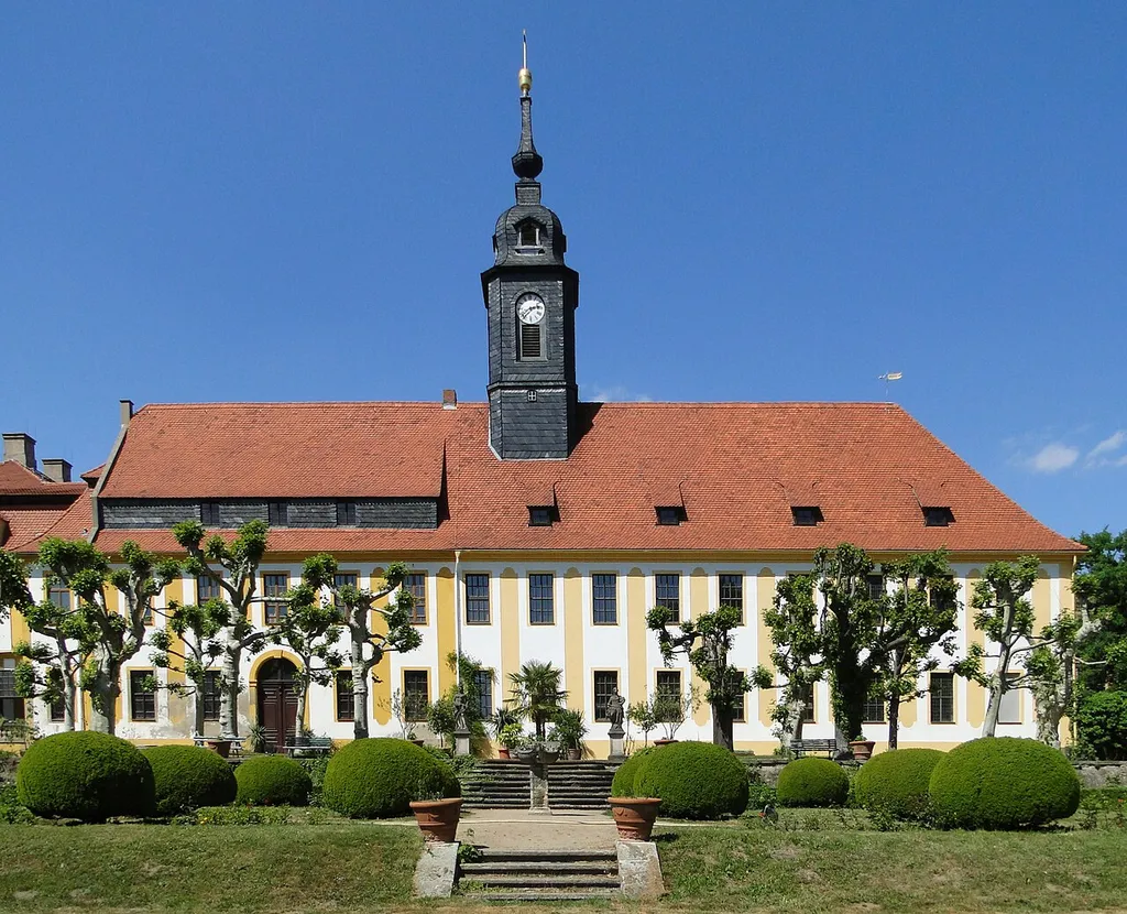 Kulturdenkmal Schloss Seußlitz Ansicht Schlosskirche