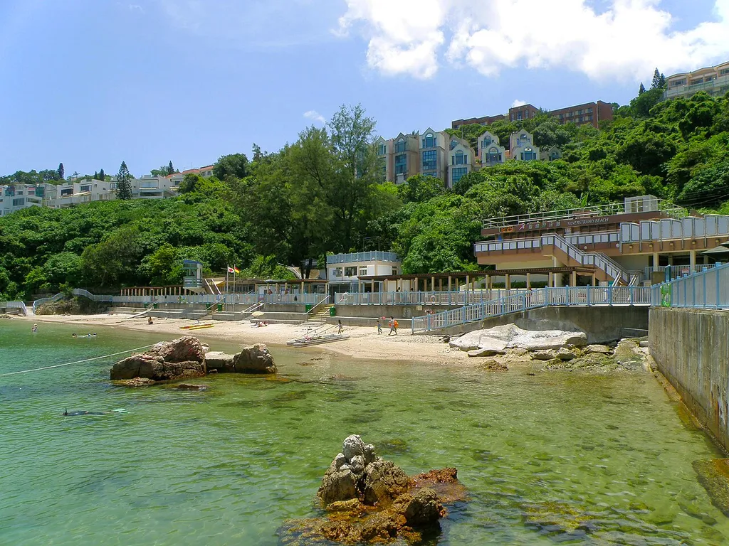 Silverstrand Beach in Sai Kung, Hong Kong.