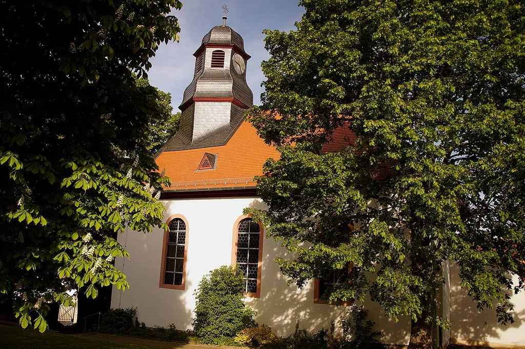 Protestant church in Dautenheim, Alzey, Rhineland-Palatinate, Germany, from the south east