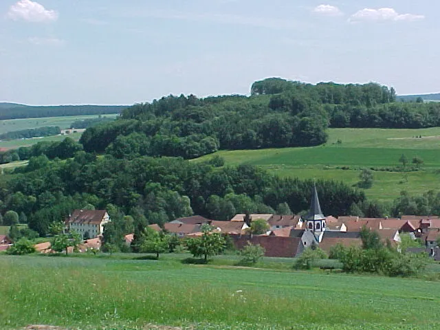 Blick auf Blankenau im Landkreis Fulda