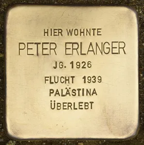 Stolperstein dedicated to Pinchas Erlanger