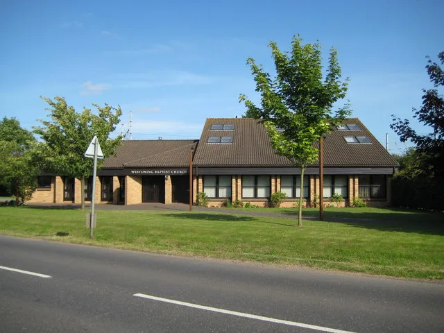 Westoning Baptist Church, near to Westoning, Bedfordshire, Great Britain. The Church was built in 1989 on this site on the east side of Greenfield Road.