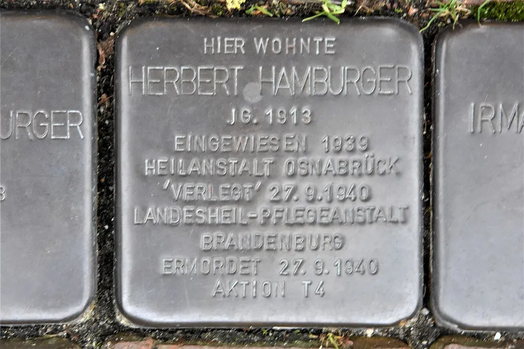 Schwedenstraße 24, Fürstenau; Stolperstein für Herbert Hamburger