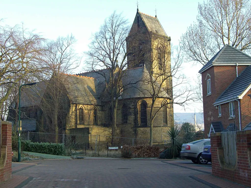 Middlewood Church, Wadsley Park Village, Sheffield, South Yorkshire, seen from the south