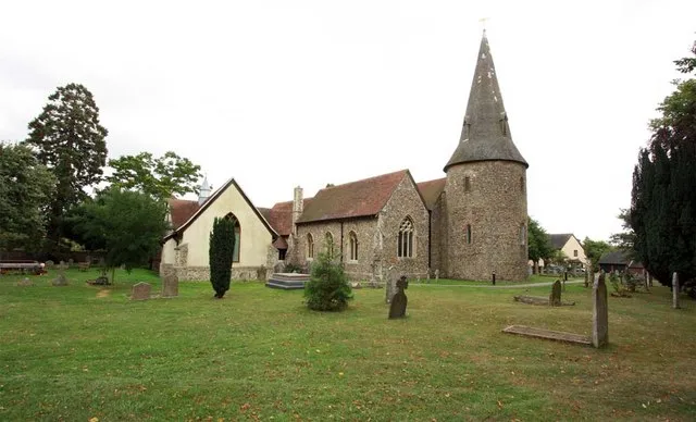 St Mary the Virgin parish church, Broomfield, Essex, seen from the west