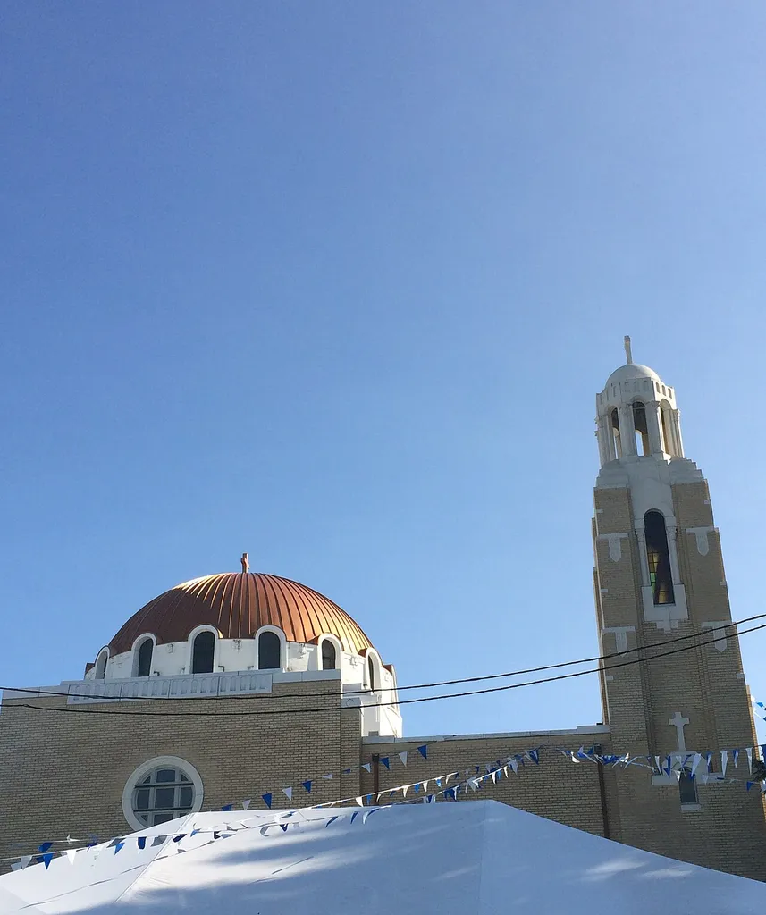 Holy Trinity Greek Orthodox Church in Wilmington, Delaware, during the 2019 Wilmington Greek Festival