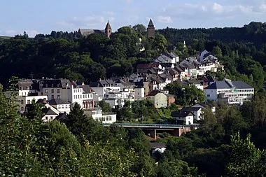Blick auf Kyllburg vom Annenberg aus.
