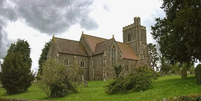St Peter's Church, designed by Gothic Revival architect Thomas Nicholson in 1856, at Staunton on Arrow, Herefordshire, England. Original file enhanced with DxO PhotoLab2.