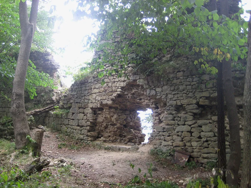 Ruins of castle Obřany in Hostýnské vrchy, Czech Republic
