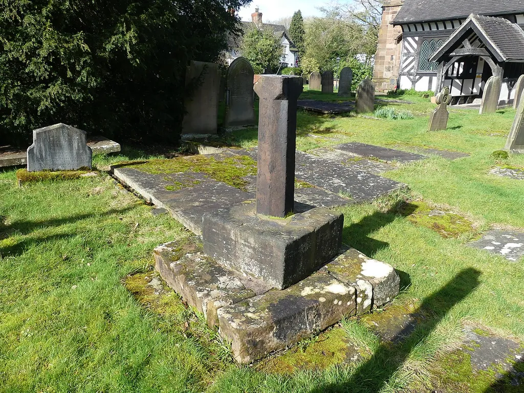 Grade II listed sundial in the churchyard of St Oswald's Church, Lower Peover, Cheshire. Listed as "Sundial south of west end of nave of St Oswald's Church". .mw-parser-output .messagebox{margin:4px 0;width:auto;border-collapse:collapse;border:2px solid var(--border-color-progressive,#6485d1);background-color:var(--background-color-neutral-subtle,#fbfcff);color:var(--color-base,#202122);box-sizing:border-box;border-inline-start-width:8px}.mw-parser-output .messagebox.mbox-small{font-size:88%;line-height:1.25em}.mw-parser-output .mbox-warning,.mw-parser-output .mbox-speedy{border:2px solid var(--border-color-error,#b22222);background:var(--background-color-error-subtle,#ffdbdb);border-inline-start-width:8px}.mw-parser-output .mbox-serious,.mw-parser-output .mbox-delete,.mw-parser-output .mbox-stop{border:2px solid var(--border-color-error,#b22222);border-inline-start-width:8px}.mw-parser-output .mbox-issue,.mw-parser-output .mbox-content{border:2px solid #f28500;background:var(--background-color-warning-subtle,#ffe);border-inline-start-width:8px}.mw-parser-output .mbox-query,.mw-parser-output .mbox-style{border:2px solid #f4c430;background:var(--background-color-warning-subtle,#ffe);border-inline-start-width:8px}.mw-parser-output .mbox-shit{border:2px solid #960;border-inline-start-width:8px}.mw-parser-output .mbox-license{border:2px solid #88a;border-inline-start-width:initial}.mw-parser-output .mbox-legal{border:2px solid var(--border-color-notice,#666);background:var(--background-color-base,#fff);border-inline-start-width:8px}.mw-parser-output .mbox-honor{border:2px solid #ca3;background:var(--background-color-warning-subtle,#fcf4db);border-inline-start-width:8px}.mw-parser-output .mbox-growth{border:2px solid #8d4;background:var(--background-color-success-subtle,#d5fdf4);border-inline-start-width:8px}.mw-parser-output .mbox-move{border:2px solid #93c;border-inline-start-width:8px}.mw-parser-output .mbox-protection,.mw-parser-output .mbox-message{border:2px solid 