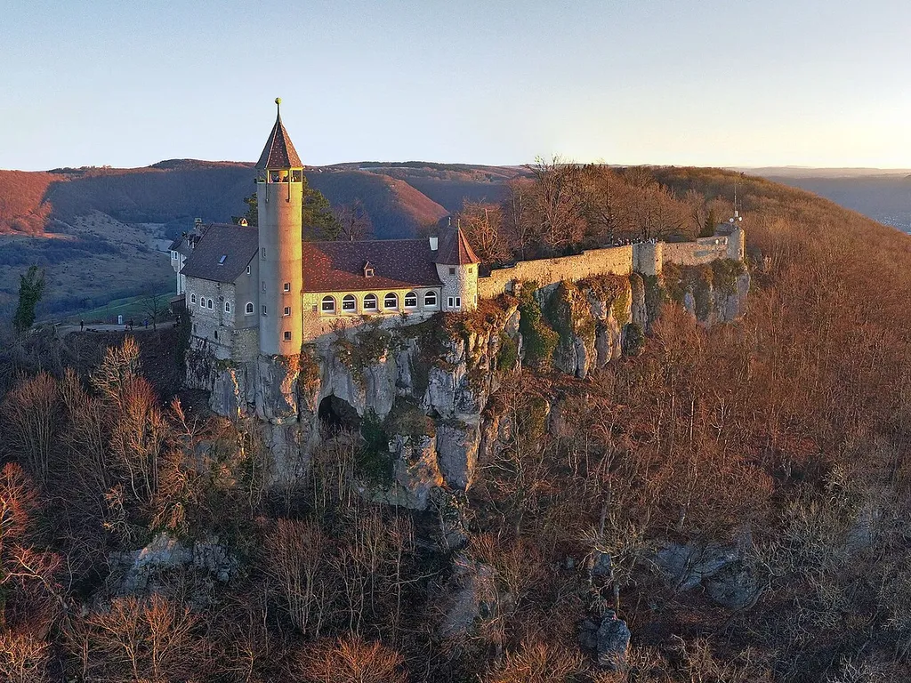 Castle Teck on Teckberg, Swabian Jura in Baden-Württemberg, Germany