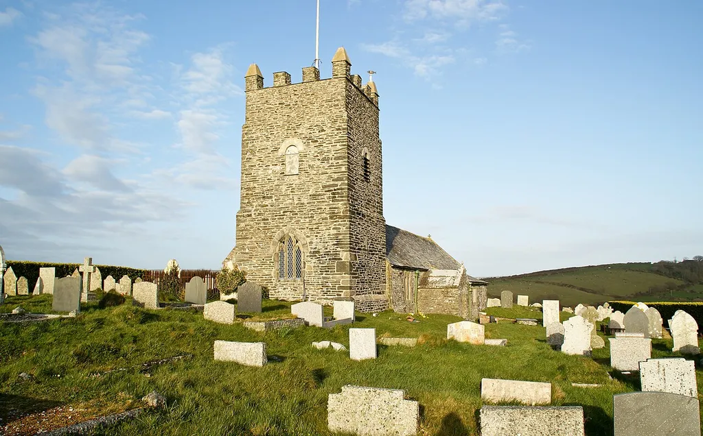 Forrabury Church at Boscastle, Cornwall. While there was a church there since Norman times this building was constructed 1687.