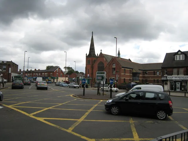 Cotteridge The busy double roundabout junction where the outer ring road crosses the Redditch Road.