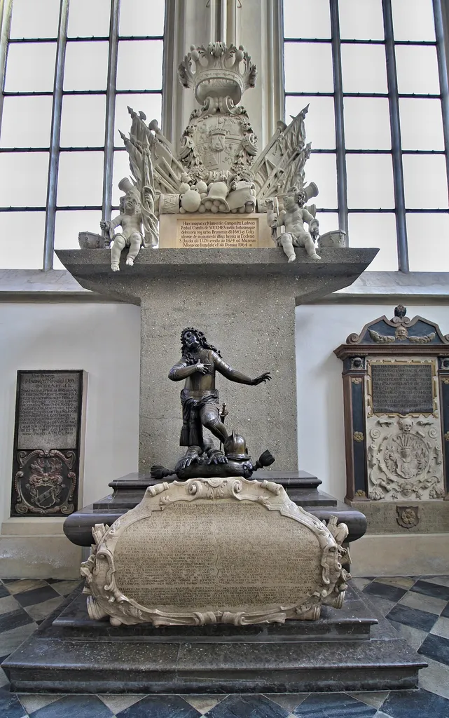 Brno, kostel sv. Jakuba, hrobka hraběte de Souches
