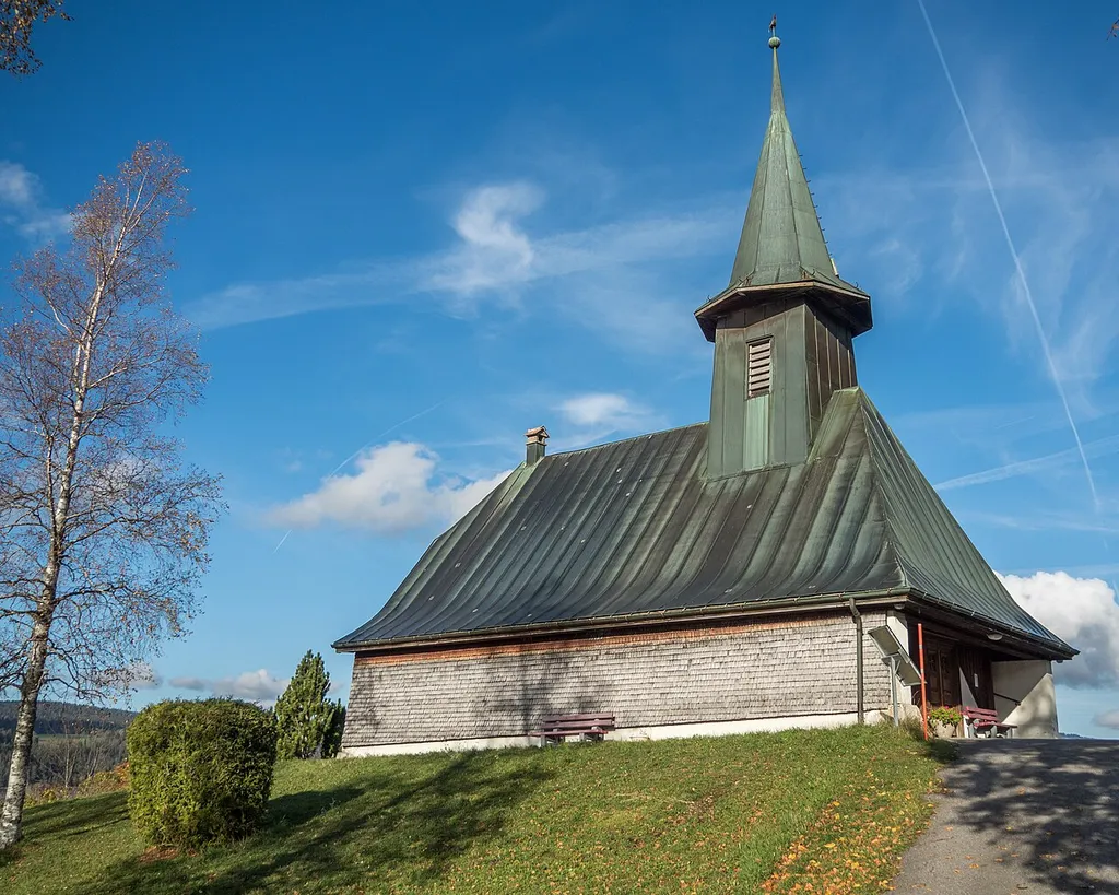 Historic Church, Les Bioux, Canton of Vaud, Switzerland