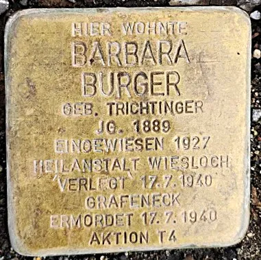 Stolperstein für Barbara Burger in Trossingen
