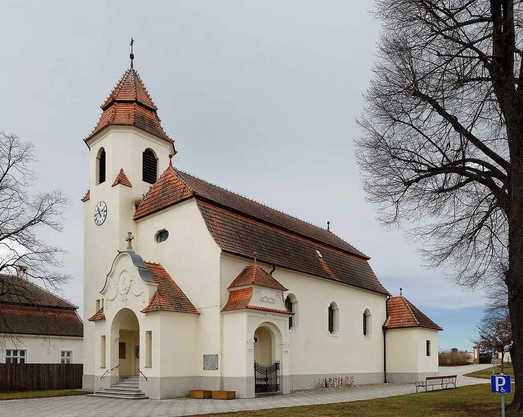 Catholic parish church in Bullendorf, Municipality Wilfersdorf, Lower Austria, Austria