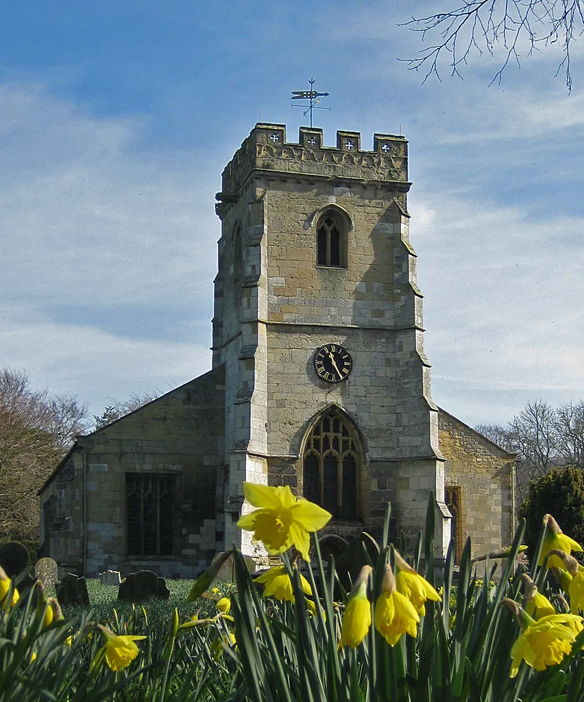 All Saints' parish church, Settrington, North Yorkshire, seen from the west