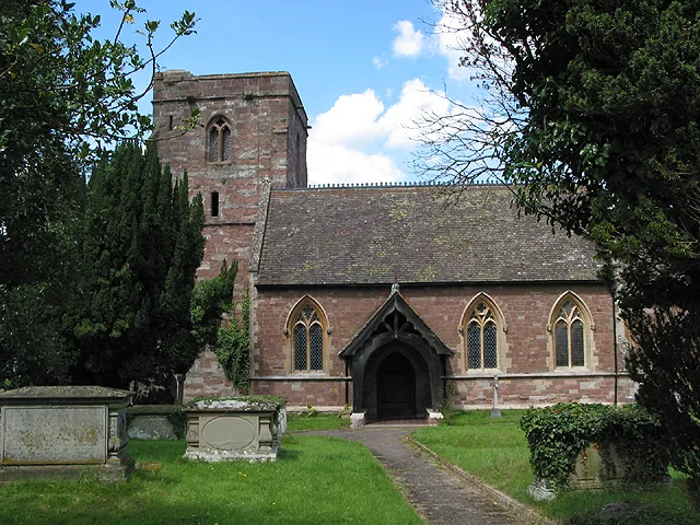 Nave and west tower of St Bridget's parish church, Bridstow, Herefordshire, seen from the south