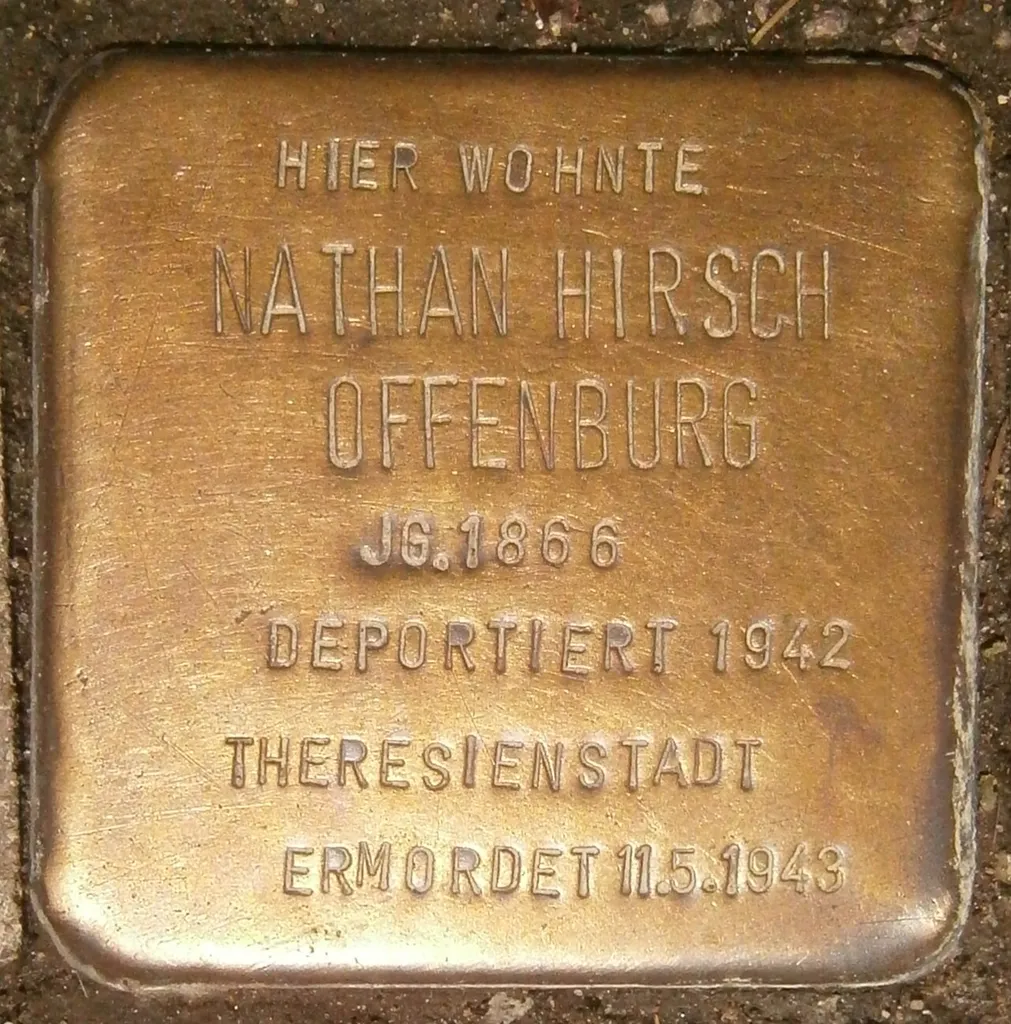 Stolperstein für Nathan Hirsch Offenburg