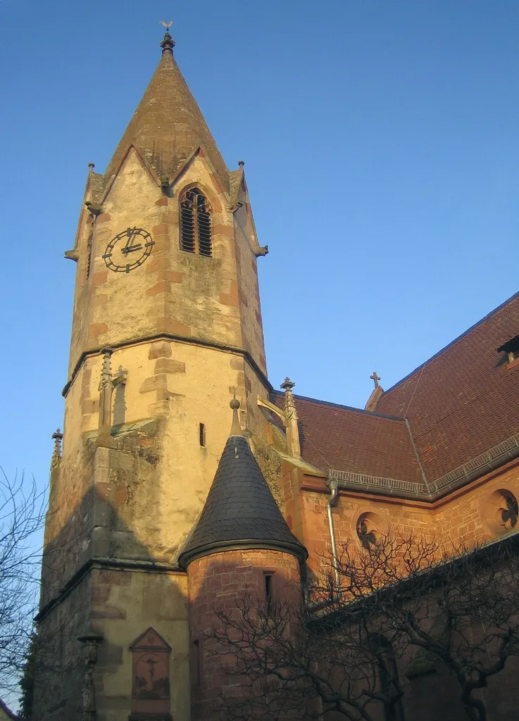 Kirche St. Cyriakus in Niedernberg, Bayern, Deutschland