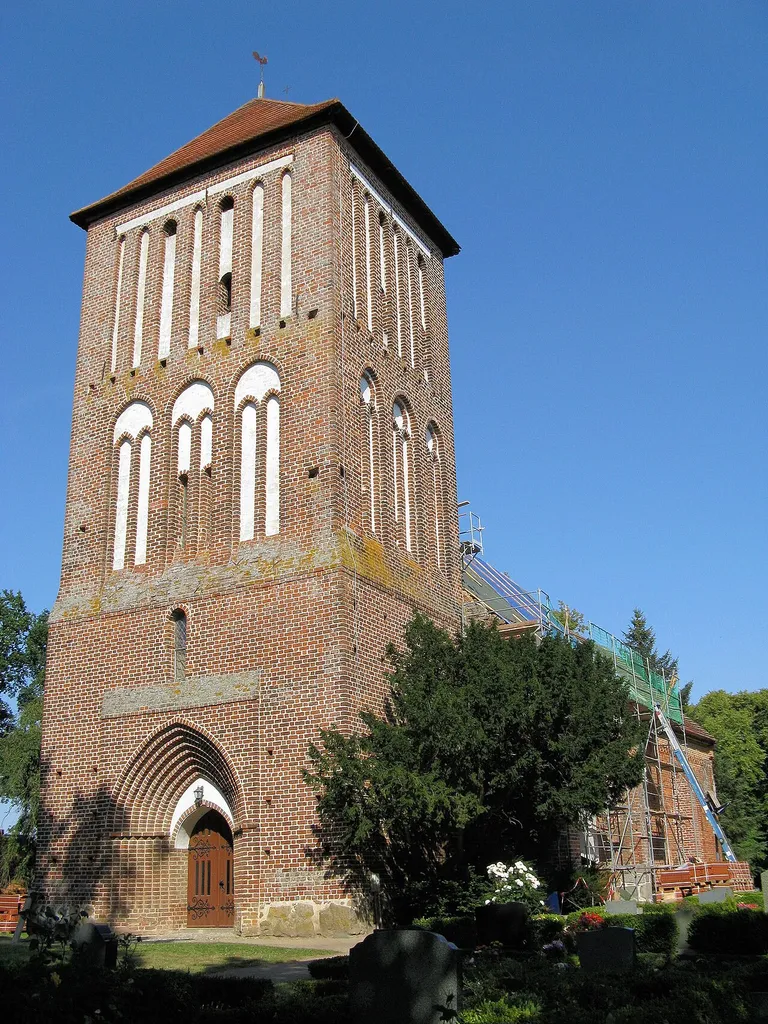 Church in Warnkenhagen, disctrict Güstrow, Mecklenburg-Vorpommern, Germany