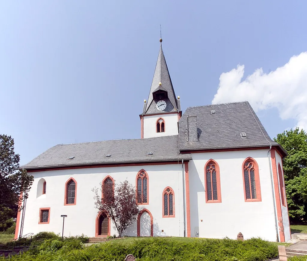 Evangelische Kirche in Dauernheim, Stadtteil von Ranstadt im Wetteraukreis, Deutschland.