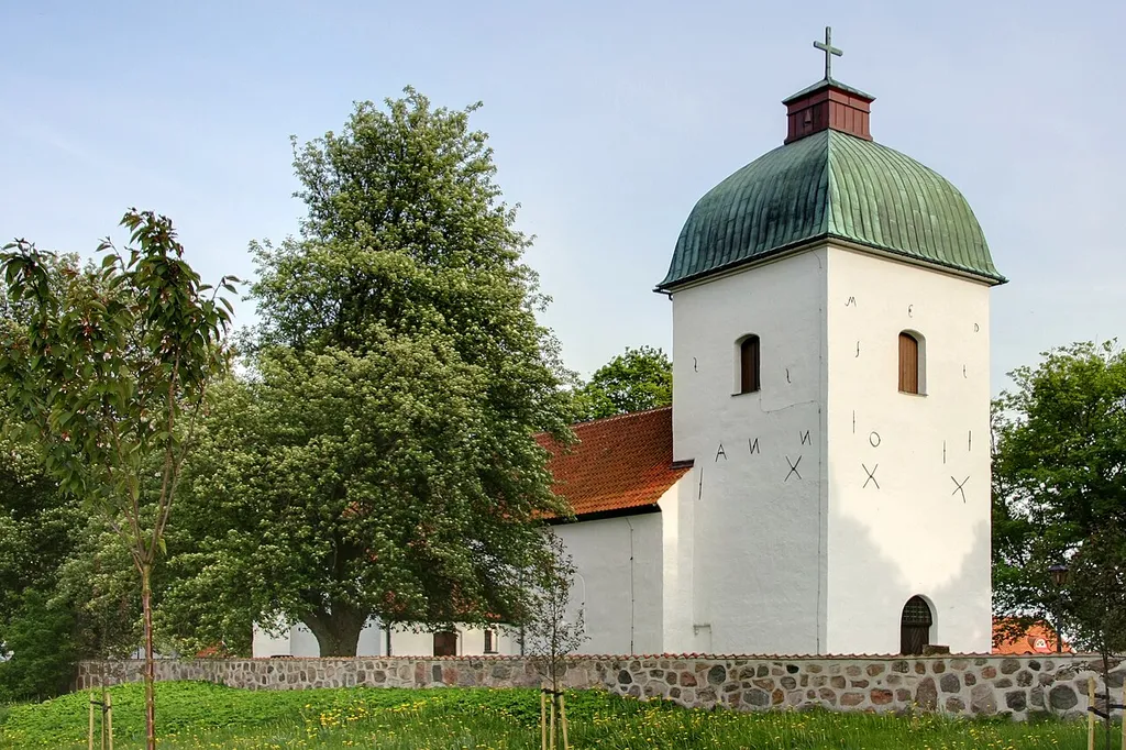 Västra Sallerups kyrka (church) in Eslöv, Church of Sweden Diocese of Lund, Sweden