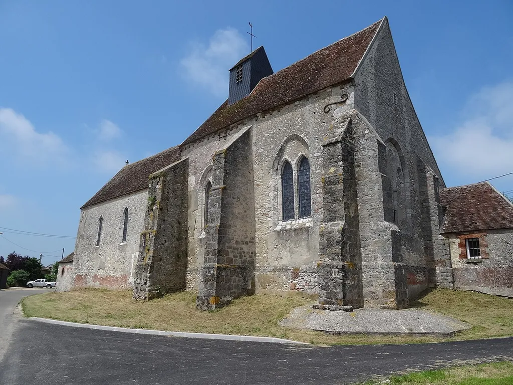 Église Sainte-Geneviève de Cucharmoy. (Seine-et-Marne, région Île-de-France).