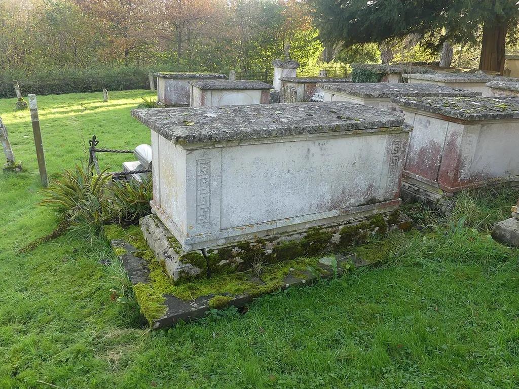 One of numerous listed table tombs in the churchyard of St Mary's Church, Monxton. Listed as "Table tomb 5 metres south of St Mary's Church". .mw-parser-output .messagebox{margin:4px 0;width:auto;border-collapse:collapse;border:2px solid var(--border-color-progressive,#6485d1);background-color:var(--background-color-neutral-subtle,#fbfcff);color:var(--color-base,#202122);box-sizing:border-box;border-inline-start-width:8px}.mw-parser-output .messagebox.mbox-small{font-size:88%;line-height:1.25em}.mw-parser-output .mbox-warning,.mw-parser-output .mbox-speedy{border:2px solid var(--border-color-error,#b22222);background:var(--background-color-error-subtle,#ffdbdb);border-inline-start-width:8px}.mw-parser-output .mbox-serious,.mw-parser-output .mbox-delete,.mw-parser-output .mbox-stop{border:2px solid var(--border-color-error,#b22222);border-inline-start-width:8px}.mw-parser-output .mbox-issue,.mw-parser-output .mbox-content{border:2px solid #f28500;background:var(--background-color-warning-subtle,#ffe);border-inline-start-width:8px}.mw-parser-output .mbox-query,.mw-parser-output .mbox-style{border:2px solid #f4c430;background:var(--background-color-warning-subtle,#ffe);border-inline-start-width:8px}.mw-parser-output .mbox-shit{border:2px solid #960;border-inline-start-width:8px}.mw-parser-output .mbox-license{border:2px solid #88a;border-inline-start-width:initial}.mw-parser-output .mbox-legal{border:2px solid var(--border-color-notice,#666);background:var(--background-color-base,#fff);border-inline-start-width:8px}.mw-parser-output .mbox-honor{border:2px solid #ca3;background:var(--background-color-warning-subtle,#fcf4db);border-inline-start-width:8px}.mw-parser-output .mbox-growth{border:2px solid #8d4;background:var(--background-color-success-subtle,#d5fdf4);border-inline-start-width:8px}.mw-parser-output .mbox-move{border:2px solid #93c;border-inline-start-width:8px}.mw-parser-output .mbox-protection,.mw-parser-output .mbox-message{border:2px solid var(--border-col