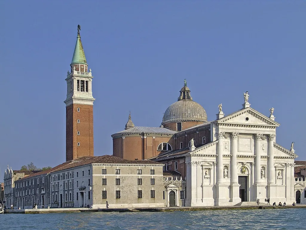 The Church of San Giorgio Maggiore, built between 1566 and 1610, by Andrea Palladio.