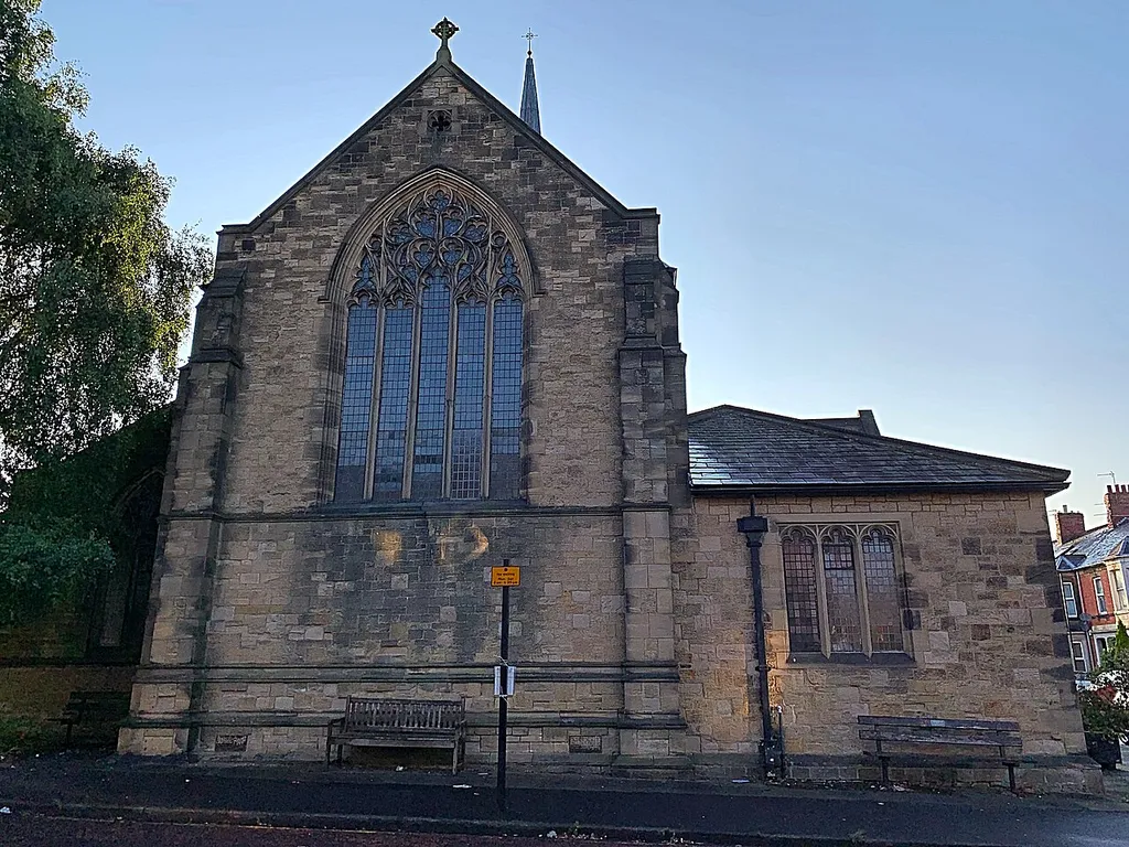 Jesmond Church Of St Hilda .mw-parser-output .messagebox{margin:4px 0;width:auto;border-collapse:collapse;border:2px solid var(--border-color-progressive,#6485d1);background-color:var(--background-color-neutral-subtle,#fbfcff);color:var(--color-base,#202122);box-sizing:border-box;border-inline-start-width:8px}.mw-parser-output .messagebox.mbox-small{font-size:88%;line-height:1.25em}.mw-parser-output .mbox-warning,.mw-parser-output .mbox-speedy{border:2px solid var(--border-color-error,#b22222);background:var(--background-color-error-subtle,#ffdbdb);border-inline-start-width:8px}.mw-parser-output .mbox-serious,.mw-parser-output .mbox-delete,.mw-parser-output .mbox-stop{border:2px solid var(--border-color-error,#b22222);border-inline-start-width:8px}.mw-parser-output .mbox-issue,.mw-parser-output .mbox-content{border:2px solid #f28500;background:var(--background-color-warning-subtle,#ffe);border-inline-start-width:8px}.mw-parser-output .mbox-query,.mw-parser-output .mbox-style{border:2px solid #f4c430;background:var(--background-color-warning-subtle,#ffe);border-inline-start-width:8px}.mw-parser-output .mbox-shit{border:2px solid #960;border-inline-start-width:8px}.mw-parser-output .mbox-license{border:2px solid #88a;border-inline-start-width:initial}.mw-parser-output .mbox-legal{border:2px solid var(--border-color-notice,#666);background:var(--background-color-base,#fff);border-inline-start-width:8px}.mw-parser-output .mbox-honor{border:2px solid #ca3;background:var(--background-color-warning-subtle,#fcf4db);border-inline-start-width:8px}.mw-parser-output .mbox-growth{border:2px solid #8d4;background:var(--background-color-success-subtle,#d5fdf4);border-inline-start-width:8px}.mw-parser-output .mbox-move{border:2px solid #93c;border-inline-start-width:8px}.mw-parser-output .mbox-protection,.mw-parser-output .mbox-message{border:2px solid var(--border-color-base,#aaa);border-inline-start-width:8px}.mw-parser-output .messagebox .mbox-text{border:none;padding:0.25em 0.9