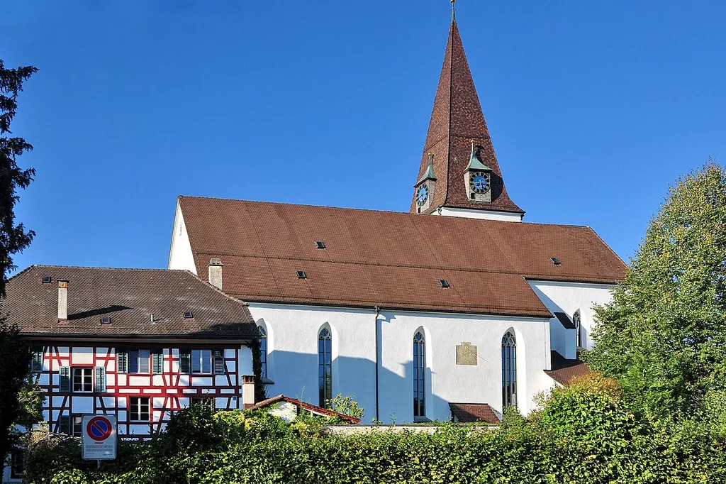 Reformierte Kirche mit Pfarrhaus, Lindenplatz in Elgg (Switzerland)