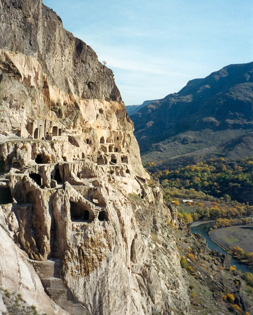 View of the cave city of Vardzia, Georgia.
