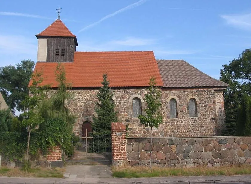 Stone church in Benken, built around the year 1200. The village Benken is a part of the municipality Wiesenburg (Mark) in the district Potsdam-Mittelmark of the German state Brandenburg. Benken appertains to the nature park Naturpark Hoher Fläming.