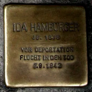 Stolperstein dedicated to Ida Hamburger